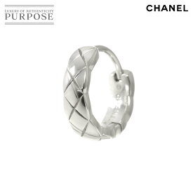 【新品同様】 シャネル CHANEL ココクラッシュ ピアス K18 WG ホワイトゴールド 750 片方のみ 片耳 Earrings Pierced【証明書付き】【中古】