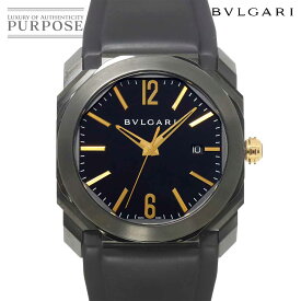 ブルガリ BVLGARI オクト ウルトラネロ BGO41S メンズ 腕時計 デイト ブラック オートマ 自動巻き ウォッチ Octo 【中古】