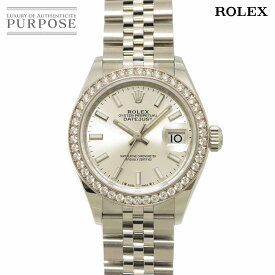 【新品仕上げ 済み】 ロレックス ROLEX デイトジャスト 279384RBR ランダム番 ルーレット ベゼルダイヤ レディース 腕時計 シルバー K18WG ホワイトゴールド オートマ 自動巻き ウォッチ Datejust 【中古】