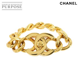 シャネル CHANEL ココマーク ターンロック チェーン ブレスレット ゴールド 95A ヴィンテージ アクセサリー Chain Bracelet 【中古】