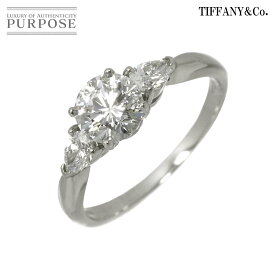 【新品同様】 ティファニー TIFFANY&Co. スリーストーン ダイヤ 1.11ct G/VS2 17号 リング Pt プラチナ 指輪 Diamond Ring【鑑定書付き】【中古】