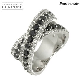 【新品同様】 ポンテヴェキオ Ponte Vecchio 12号 リング ブラックダイヤ 1.93ct ダイヤ 1.01ct K18 WG ホワイトゴールド 750 指輪 Diamond Ring【中古】