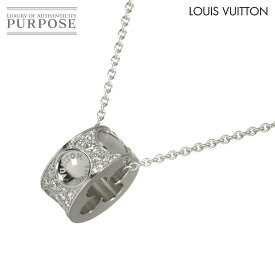 【新品同様】 ルイ ヴィトン LOUIS VUITTON パンダンティフ アンプラント ダイヤ ネックレス GM 45cm K18 WG ホワイトゴールド 750 Necklace【中古】