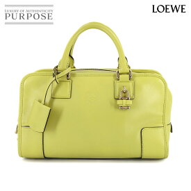 【新品同様】 ロエベ LOEWE アマソナ 28 ハンド バッグ レザー ライム ライトグリーン ゴールド 金具 Amazona 28 【中古】