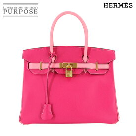 【未使用 展示品】 エルメス HERMES バーキン30 パーソナル SPO エプソン ローズティリアン ローズコンフェッティ ハンド バッグ □R刻印 ゴールド 金具 Birkin 【中古】