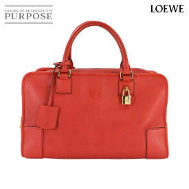 ロエベ LOEWE アマソナ 36 ハンド バッグ レザー レッド 352.45.A22 ゴールド 金具 Amazona 36 【中古】