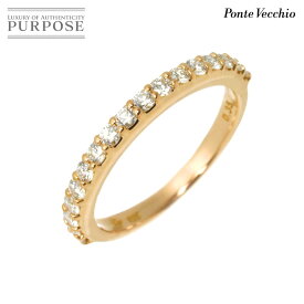 【新品同様】 ポンテヴェキオ Ponte Vecchio 7号 リング ダイヤ 0.35ct K18 PG ピンクゴールド 750 指輪 Diamond Ring【中古】