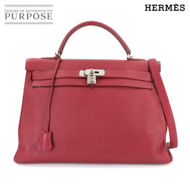 【未使用 展示品】 エルメス HERMES ケリー 40 トリヨンクレマンス ルビー 2way ハンド ショルダー バッグ □O刻印 内縫い シルバー 金具 Kelly 【中古】
