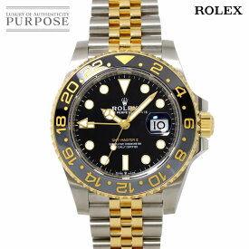 ロレックス ROLEX GMTマスター2 コンビ 126713GRNR ランダム ルーレット メンズ 腕時計 デイト ブラック K18YG 自動巻き GMT Master2 【中古】
