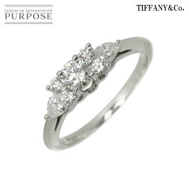 【新品同様】 ティファニー TIFFANY&Co. セブンストーン 9号 リング ダイヤ Pt プラチナ 指輪 Ring【中古】