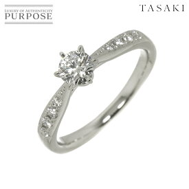 【新品同様】 タサキ TASAKI ピアチェーレ パヴェ ダイヤ 0.31ct D/VS1/3EX 0.08ct 9号 リング Pt プラチナ 田崎真珠 指輪 Ring【証明書・鑑定書付き】【中古】