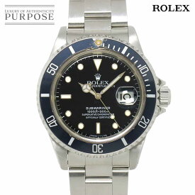 ロレックス ROLEX サブマリーナ デイト 16610 X番 メンズ 腕時計 ブラック オートマ 自動巻き ウォッチ Submariner 【中古】