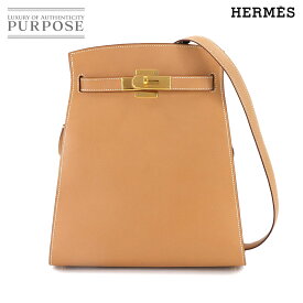 エルメス HERMES ケリー スポーツ MM クシュベル エプソン ナチュラル ショルダー バッグ □B刻印 1998年製 ヴィンテージ ゴールド 金具 Kelly Sport MM 【中古】