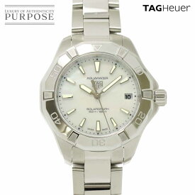 【未使用 展示品】 タグホイヤー TAG Heuer アクアレーサー WBP1312 レディース 腕時計 デイト ホワイトシェル ソーラー ウォッチ Aqua racer 【中古】