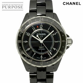 シャネル CHANEL J12 GMT 41mm H2012 メンズ 腕時計 デイト ブラック セラミック オートマ 自動巻き ウォッチ 【中古】