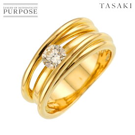 【新品同様】 タサキ TASAKI 8.5号 リング ダイヤ 0.38ct K18 YG イエローゴールド 750 田崎真珠 指輪 Diamond Ring【中古】