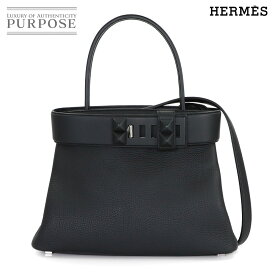 【新品同様】 エルメス HERMES メドール 27 トゴ ブラック 2way ハンド ショルダー バッグ W刻印 シルバー 金具 Meor Bag 【中古】