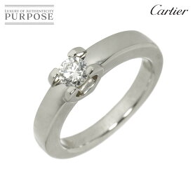 【新品同様】 カルティエ Cartier Cドゥ ソリテール ダイヤ 0.23ct E/VVS1 #47 リング Pt プラチナ 指輪 Solitaire Ring【証明書・鑑別書付き】【中古】