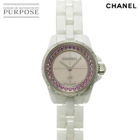 シャネル CHANEL J12 XS H5512 1200本限定 レディース 腕時計 ピンクサファイア ピンクシェル ホワイト セラミック クォーツ ウォッチ 【中古】