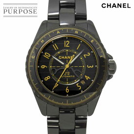 シャネル CHANEL J12 クチュール 38mm H9762 メンズ 腕時計 デイト ブラック セラミック 自動巻き ウォッチ Couture 【中古】