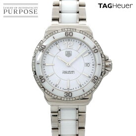 タグホイヤー TAG Heuer フォーミュラ1 WAH1213 レディース 腕時計 ダイヤベゼル デイト ホワイト セラミック クォーツ ウォッチ Formula 1 【中古】