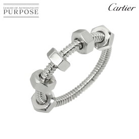 【新品同様】 カルティエ Cartier エクル ドゥ #54 リング K18 WG ホワイトゴールド 750 指輪 Ecrou de Ring【証明書付き】【中古】