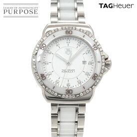 タグホイヤー TAG Heuer フォーミュラ1 WAH1313 レディース 腕時計 デイト 12P ダイヤ ベゼル ホワイト セラミック クォーツ ウォッチ Formula 1 【中古】