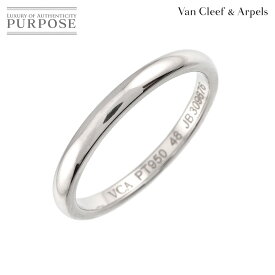 【新品同様】 ヴァンクリーフ & アーペル Van Cleef & Arpels タンドルモン #48 リング 幅2mm Pt プラチナ 指輪 Ring【中古】