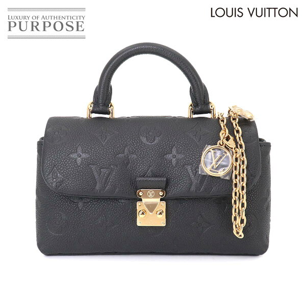 【未使用 展示品】 ルイ ヴィトン LOUIS VUITTON モノグラム アンプラント ナノ マドレーヌ 2way ハンド チェーン ショルダー バッグ レザー ブラック RFID Nano Madeleine 【中古】