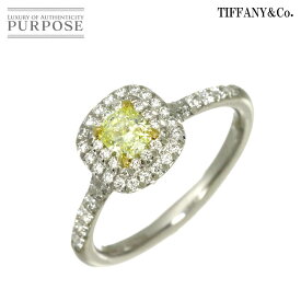 【新品同様】 ティファニー TIFFANY&CO. ソレスト ダイヤ 0.36ct FY/IF 11.5号 リング Pt K18 YG プラチナ イエローゴールド 750 指輪 Diamond Ring【鑑定書付き】【中古】