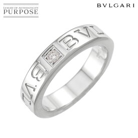 【新品同様】 ブルガリ BVLGARI ビーゼロワン エッセンシャル 8.5号 リング ダイヤ K18 WG ホワイトゴールド 750 指輪 B-ZERO1 Element Ring【中古】