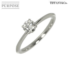 【新品同様】 ティファニー TIFFANY&CO. トゥルー ダイヤ 0.41ct 11.5号 リング Pt プラチナ 指輪 Diamond Ring 【中古】