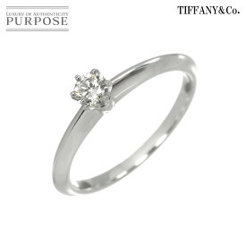 【新品同様】 ティファニー TIFFANY&CO. ソリティア 11.5号 リング ダイヤ 0.19ct Pt プラチナ Diamond Ring【中古】