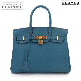 【新品同様】 バーキン30 エルメス HERMES トゴ コバルト ハンド バッグ X刻印 ゴールド 金具 Birkin 30 【中古】