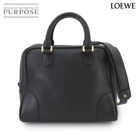 【新品同様】 ロエベ LOEWE アマソナ 75 ミディアム 2way ハンド ショルダー バッグ レザー ブラック 301.30.L03 ゴールド 金具 Amazona 75 【中古】