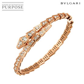 【新品同様】 ブルガリ BVLGARI セルペンティ ヴァイパー ダイヤ 3.08ct ブレスレット #16 K18 PG ピンクゴールド 750 バングル