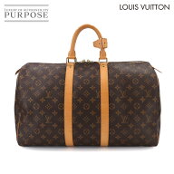 【美品】 キーポル 45 ルイ ヴィトン LOUIS VUITTON モノグラム ボストン バッグ ブラウン M41428 Keepal…