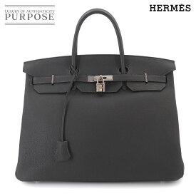 【新品同様】 バーキン40 エルメス HERMES トゴ グラファイト ハンド バッグ A刻印 シルバー 金具 Birkin 【中古】