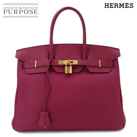 【新品同様】 バーキン35 エルメス HERMES ハンド バッグ トゴ トスカ □Q刻印 ゴールド 金具 Birkin 35 【中古】
