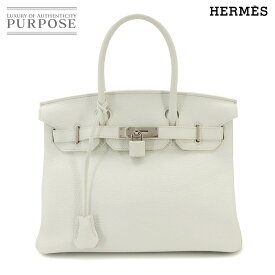 【美品】 バーキン30 エルメス HERMES トゴ ホワイト ハンド バッグ X刻印 シルバー 金具 Birkin 【中古】