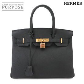 【新品同様】 バーキン30 エルメス HERMES トゴ ブラック ハンド バッグ U刻印 ローズゴールド 金具 Birkin 30 【中古】