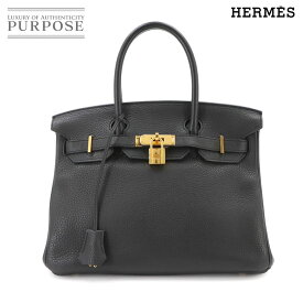 【新品同様】 バーキン30 エルメス HERMES トリヨンクレマンス プロン ハンド バッグ □R刻印 ゴールド 金具 Birkin 30 【中古】