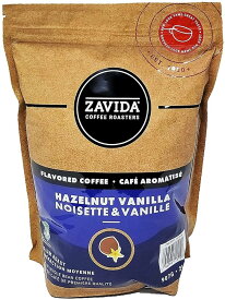 ZAVIDA ザビダ ヘーゼルナッツ バニラホールビーン コーヒー豆 907g×2個 フレーバーコーヒー