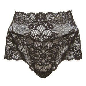 深丈ショーツ 単品 シェダル【メール便可1.5】( M L ボルドー ブラック ホワイト バニラ 赤 ワインカラー 黒 白 レディース 快適下着 ランジェリー インナー パンツ パンティー パンティ レー