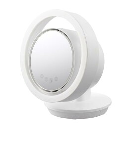 東芝 卓上扇風機 TF-14DT26 ホワイト DCモーター LEDライト ミラー付き