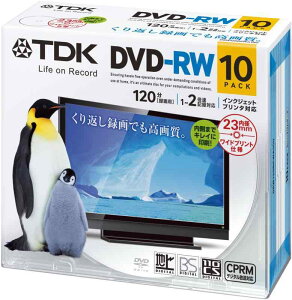TDK ^pDVD-RW fW^^Ή(CPRM) 1-2{ CNWFbgv^Ή(zCgECh) 10pbN 5mmXP[X DRW120DPWA10U