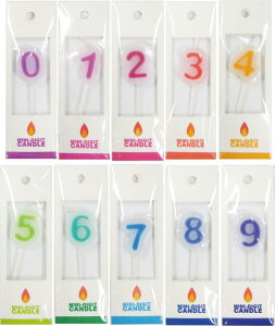 お誕生日キャンドル ミニデジットキャンドル バースデイ 【0】~【9】(各数字1個セット(10個セット))