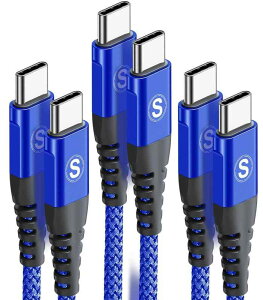 USB Type C to Type C �P�[�u�� �y3�{�Z�b�g PD�Ή� 60W�}���[�d�z iPhone 17/iPhone 16/iPhone15 Pro Max,iPhone15Plus,iPad Pro/Air/mini6,MacBookPixe