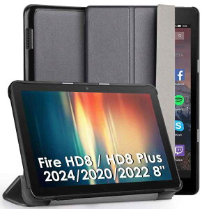 GeeRic Fire HD 8/8 Plus 8�C���`�Ή� �P�[�X Fire HD 8 (2024/2022/2020�N���� ��12/10����p) �Ή� �ی�J�o�[ �^�u���b�g�P�[�X �蒠�^ �X�^���h�P�[�X �I�[�g�X���[�v�@�\ �y�� ���^ �ϏՌ� ���h