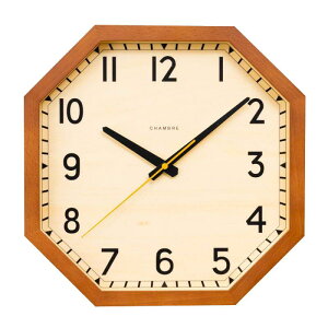 �C���^�[�[�� CHAMBRE OCTAGON CLOCK �|�����v CH-054BR �u���E�� w282×h282×d45mm